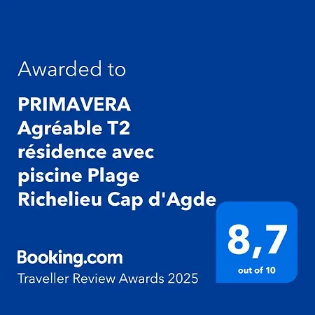 Apartment Primavera Agreable T2 Avec Piscine Richelieu Cap D'agde Agde